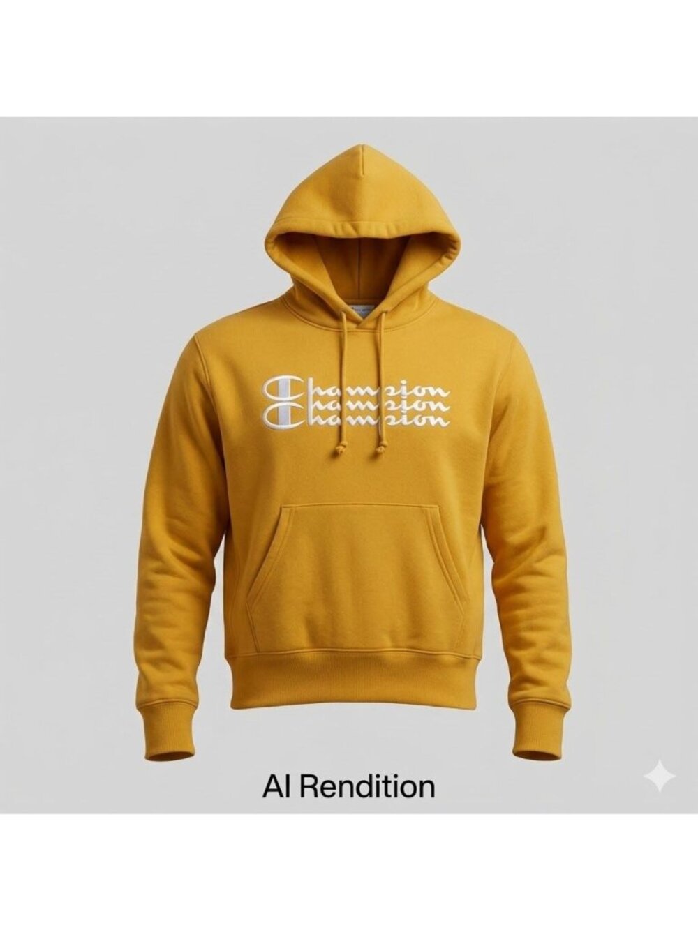 Champion Reverse Weave Hoodie Sweatshirt Size XS Mustard Yellow Pullover Unisex